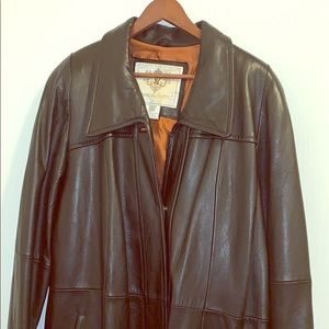 Full length swing, soft leather coat almost new